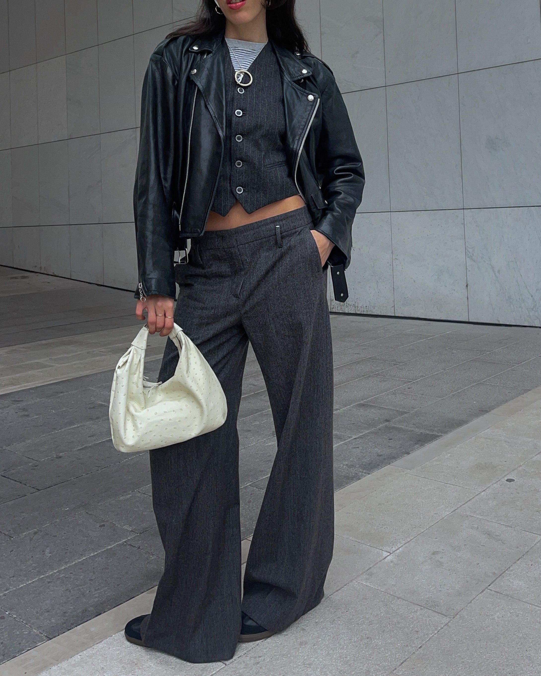 Chiodo vintage pelle