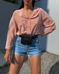 100 silk pale pink shirt