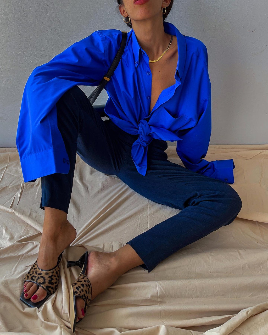 Camicione blu elettrico