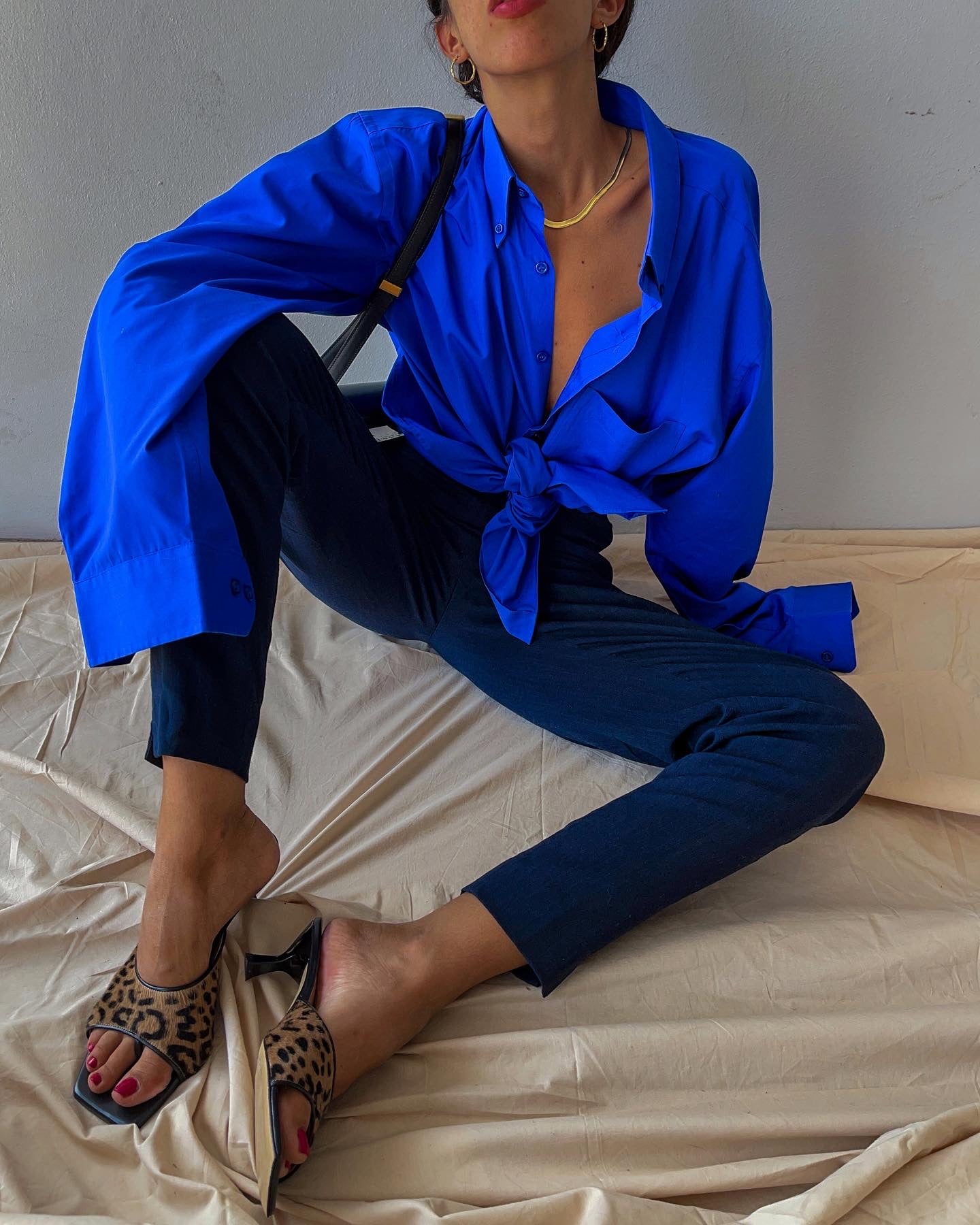 Camicione blu elettrico