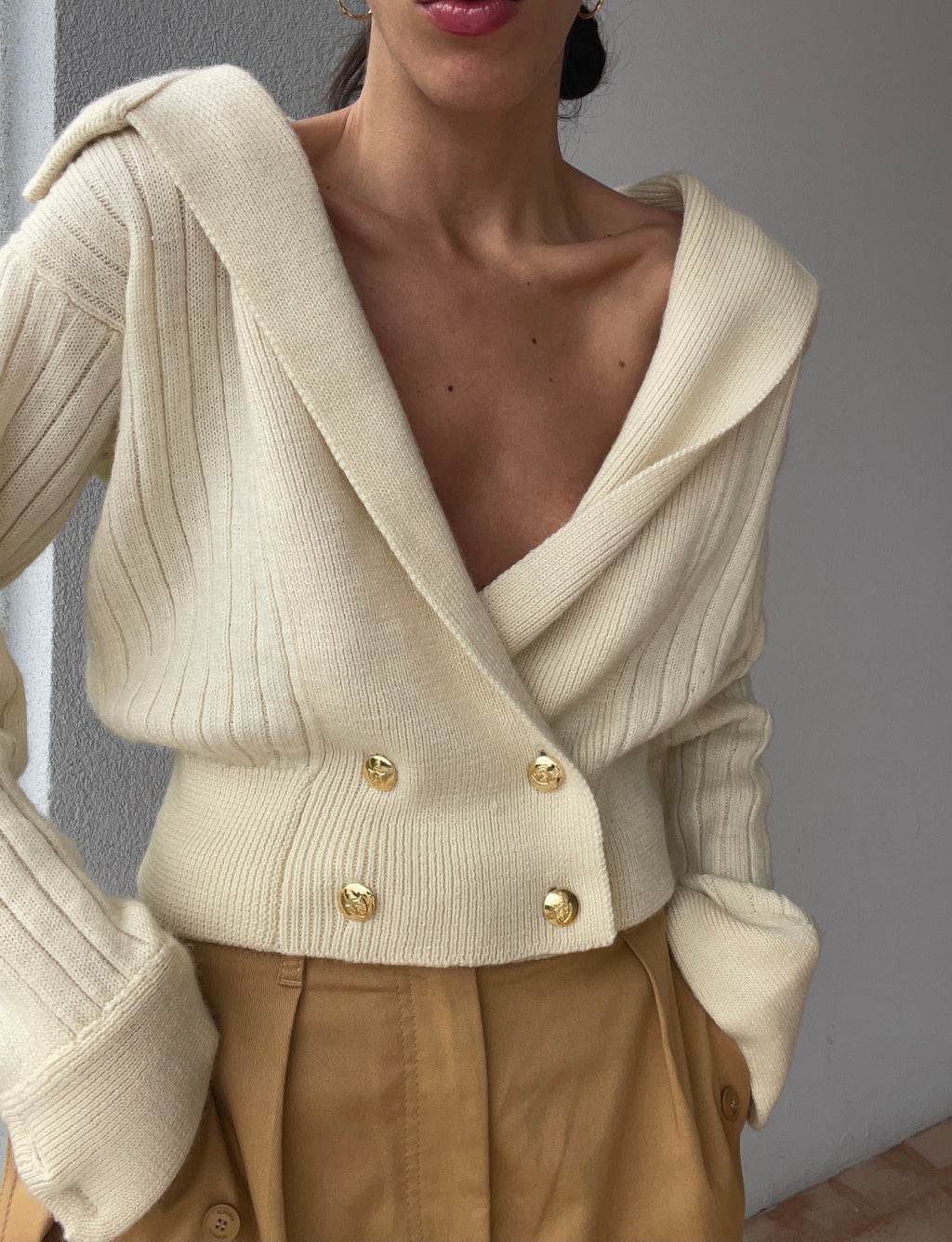 Thick wool cardigan