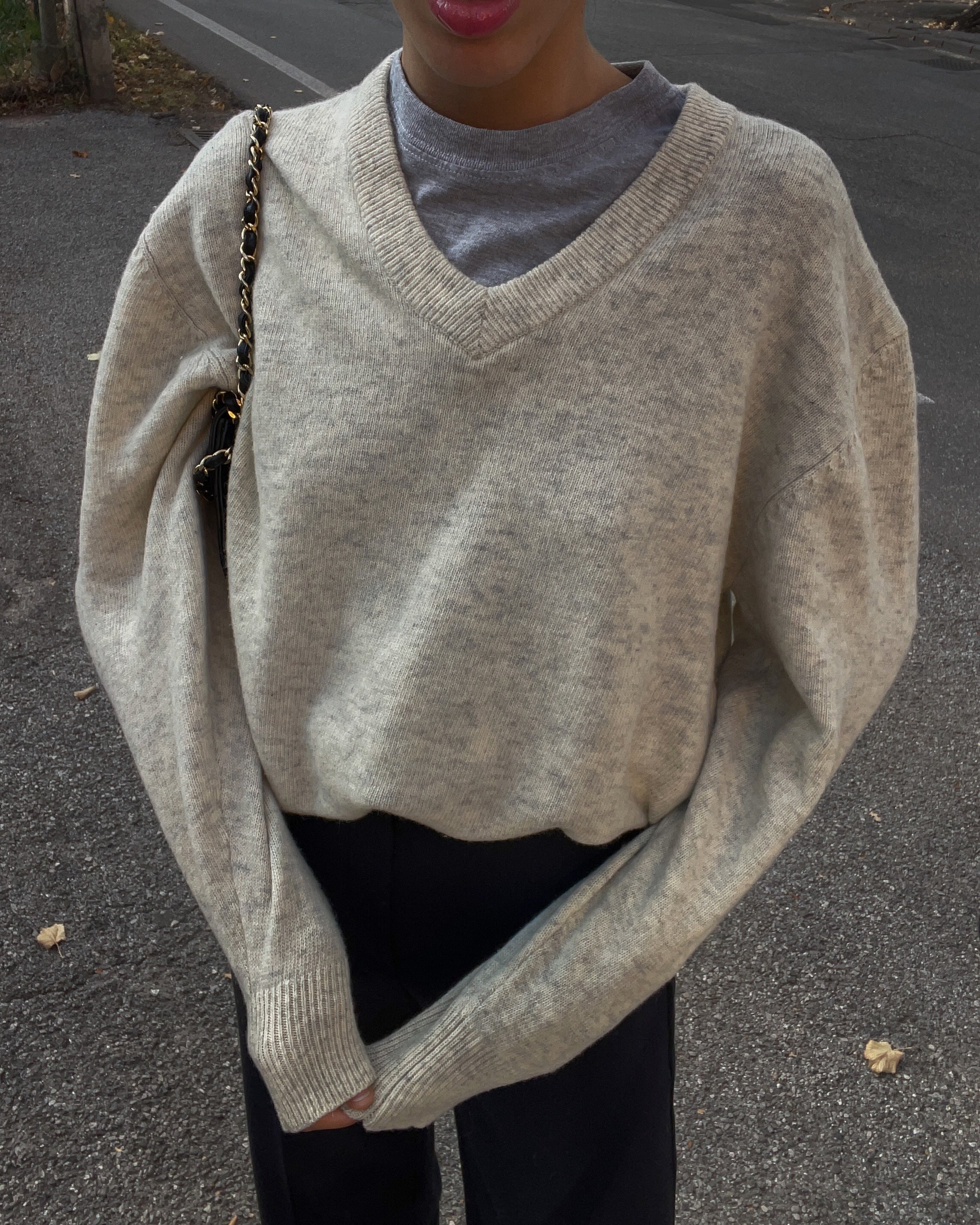 100 labswool melange jumper