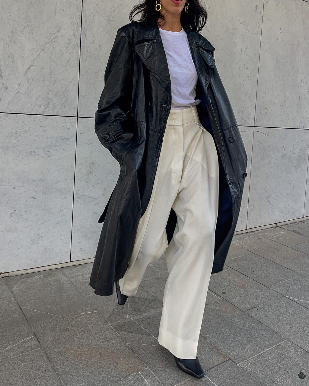 Black Leather trench