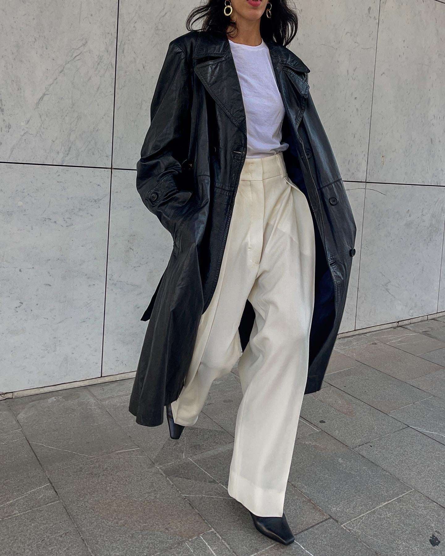 Black Leather trench