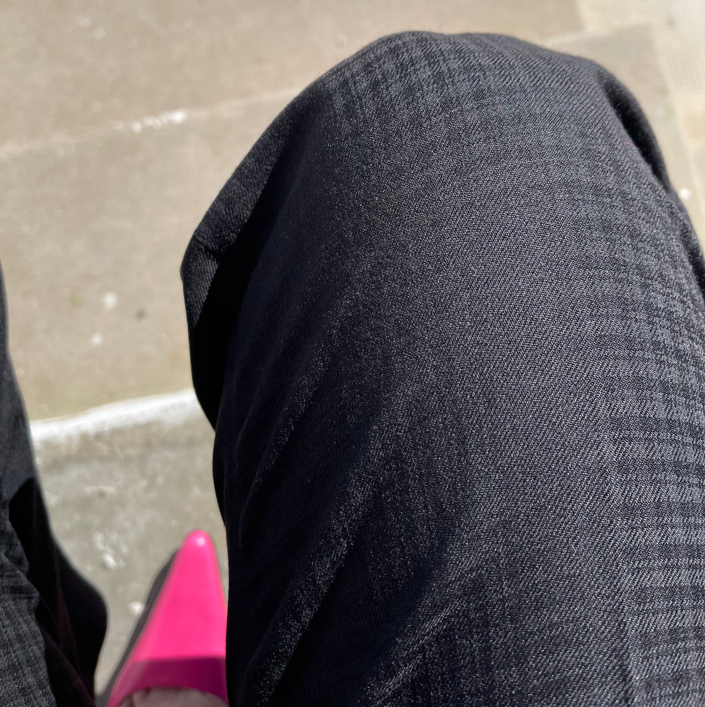 100 wool  jacquard trousers