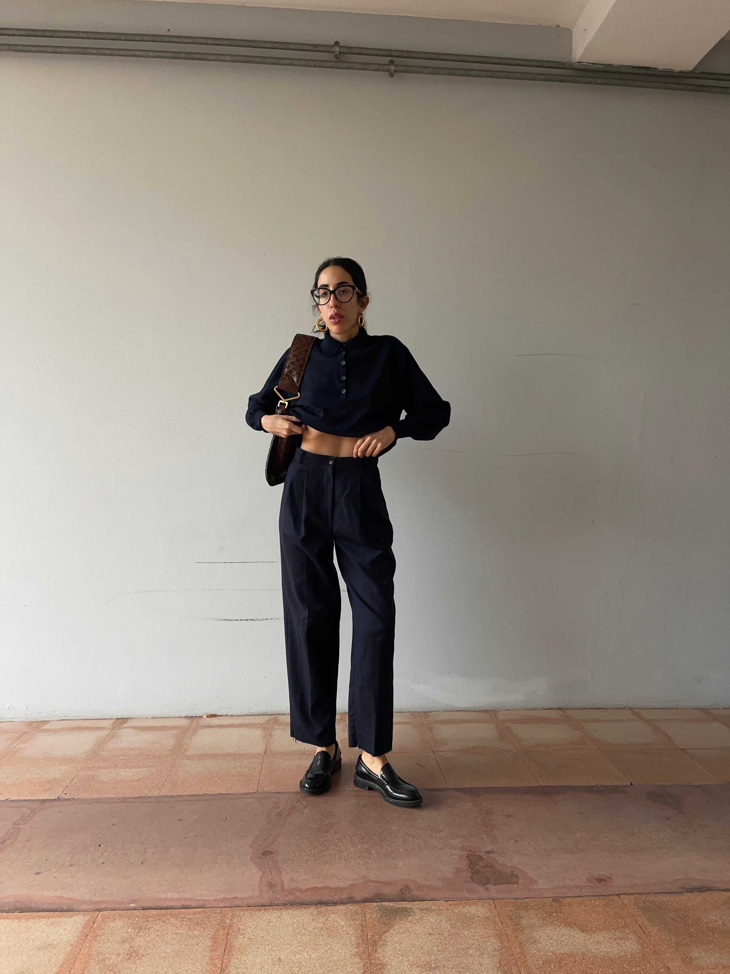 100 wool Blue pants