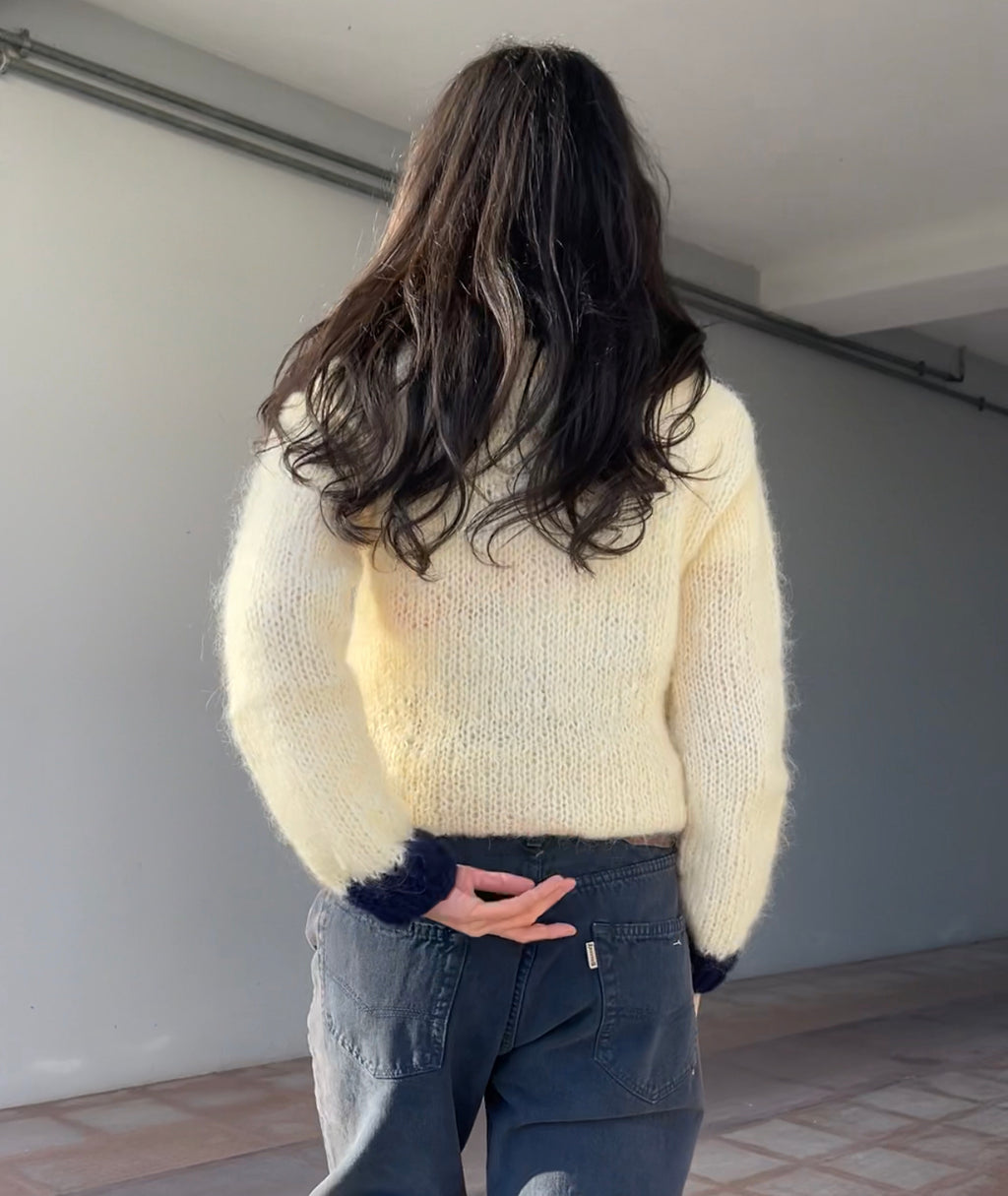 Mohair BLUE wool jumper