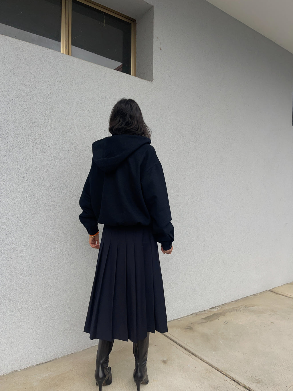 Pure wool blue hoodie