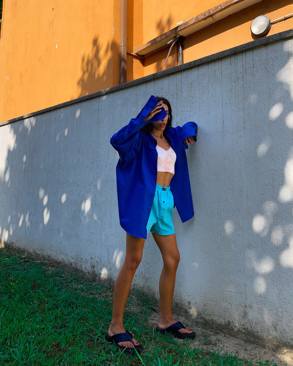 Camicione blu elettrico
