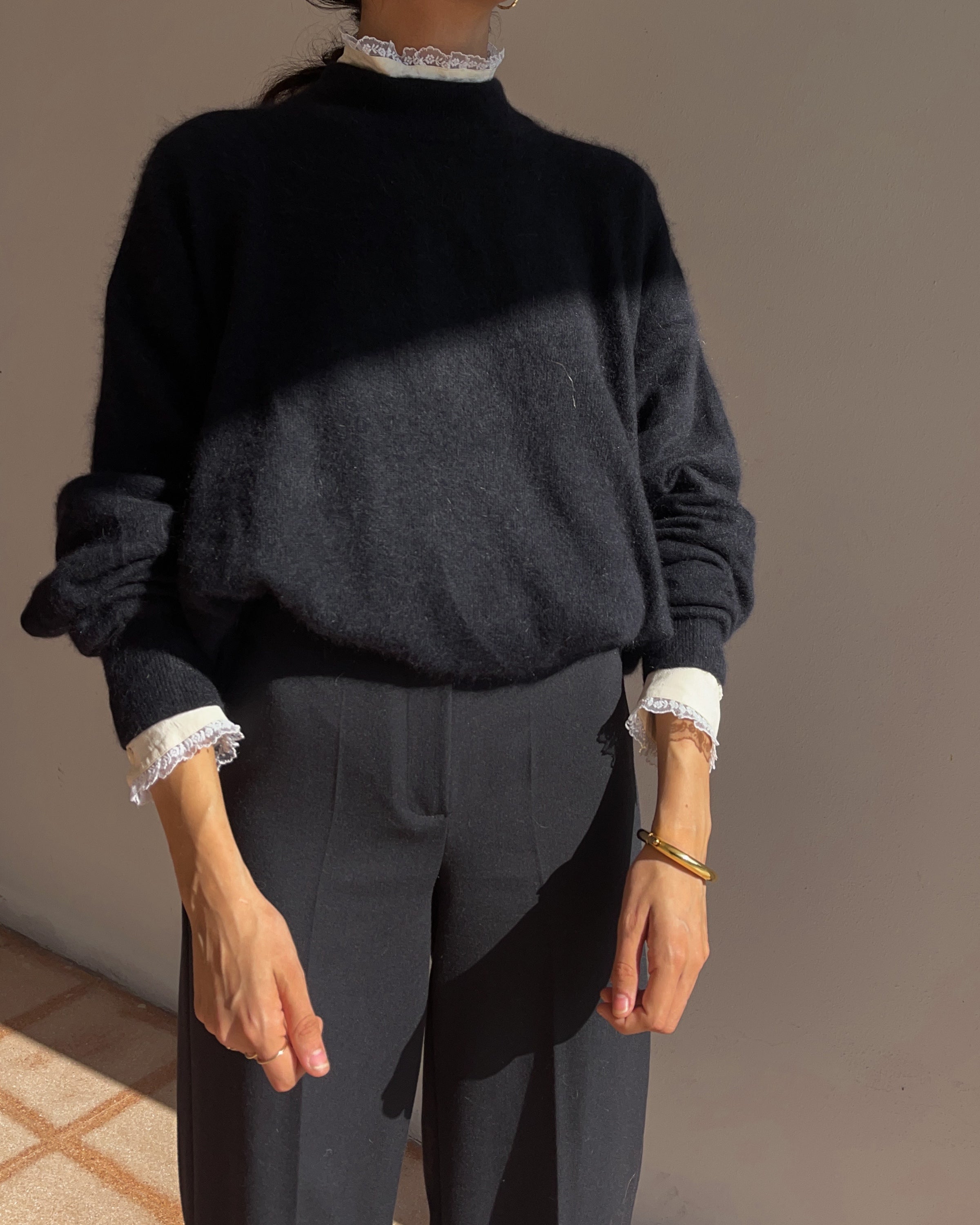 Angora blend wool jumper