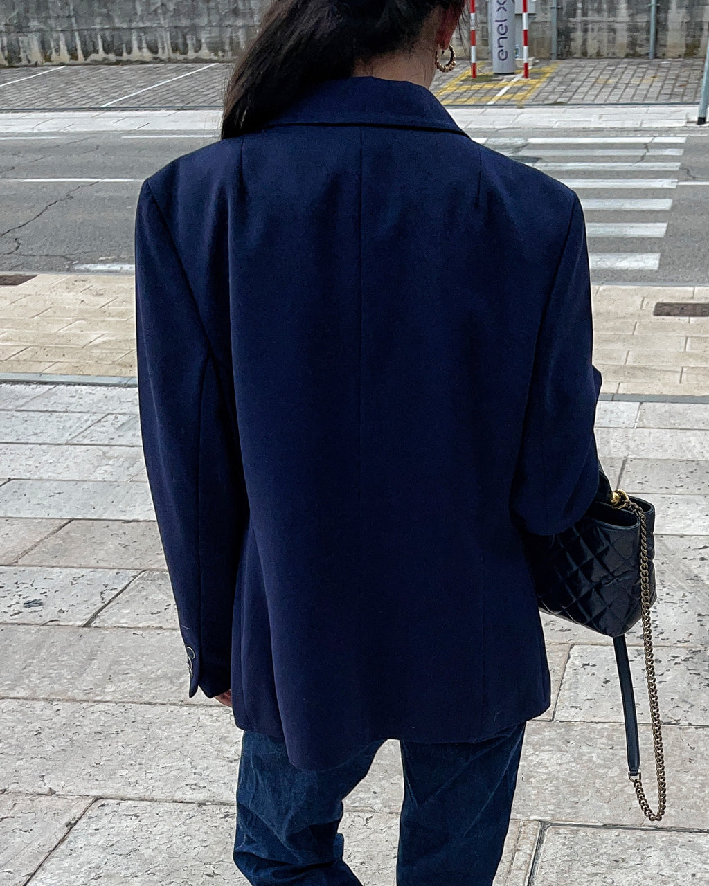 Blazer blu lana