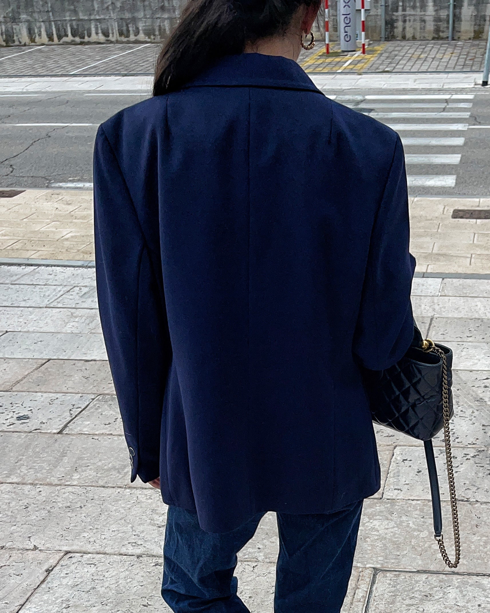 Blazer blu lana