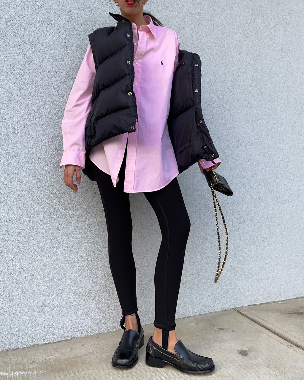 Pink Ralph Lauren button down shirt