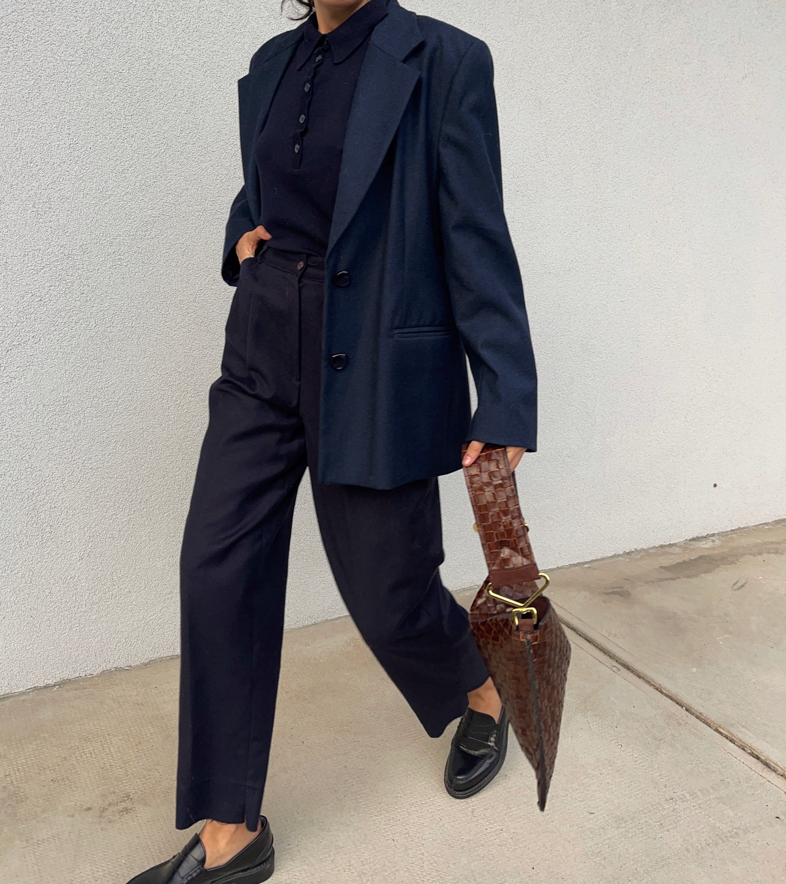 Blue wool blazer