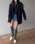 Blue wool blazer