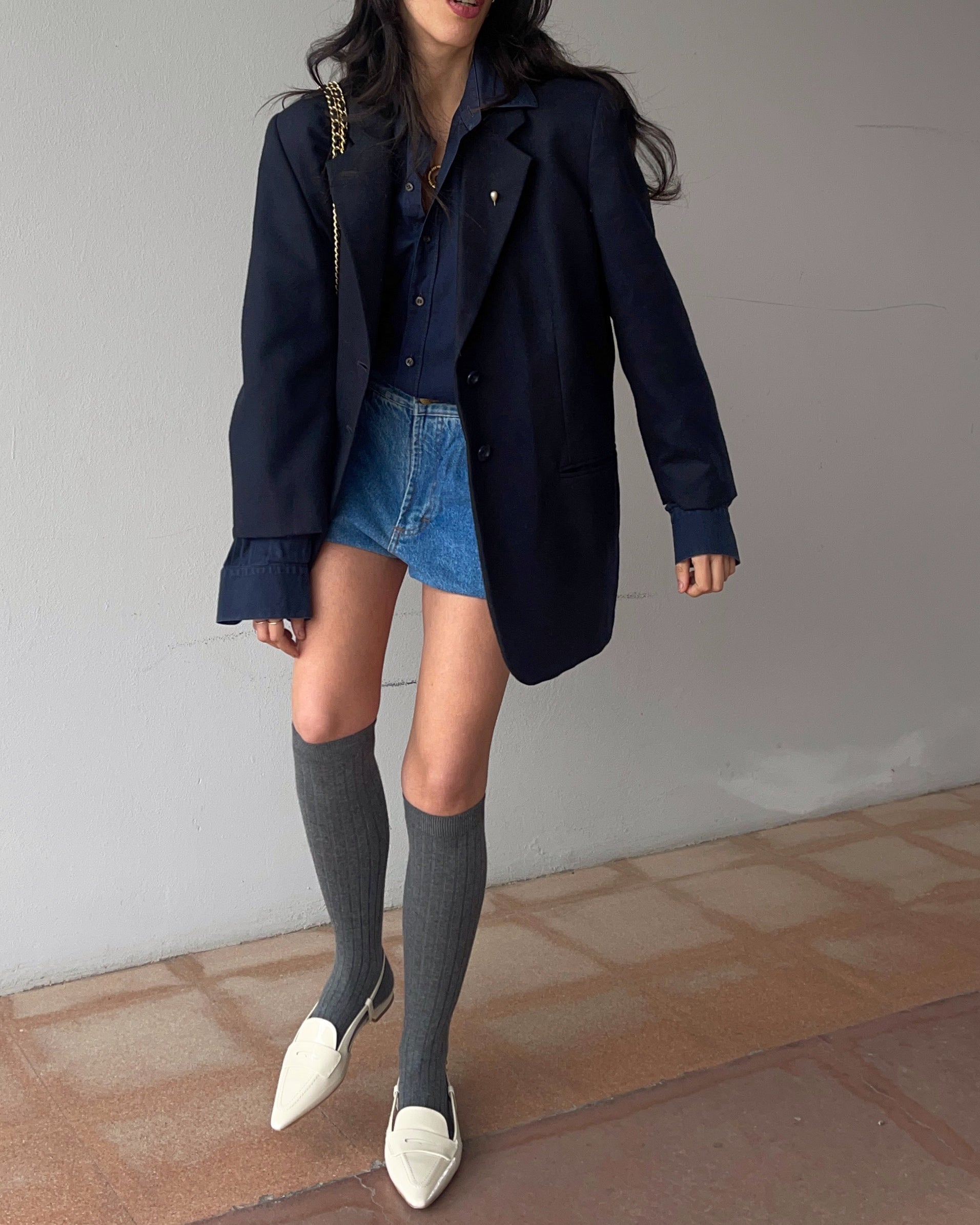 Blue wool blazer
