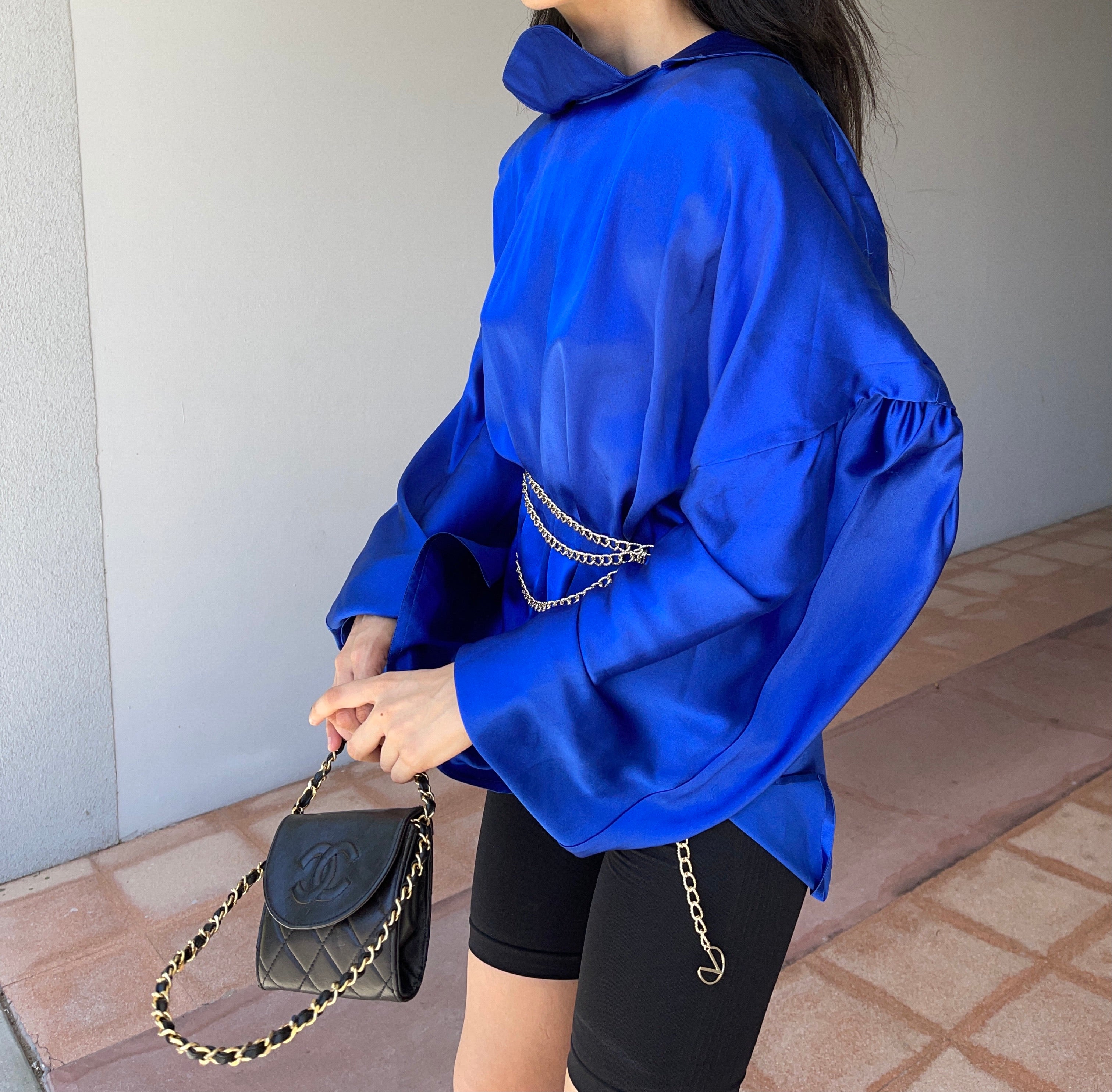 liquid silk maxi blouse