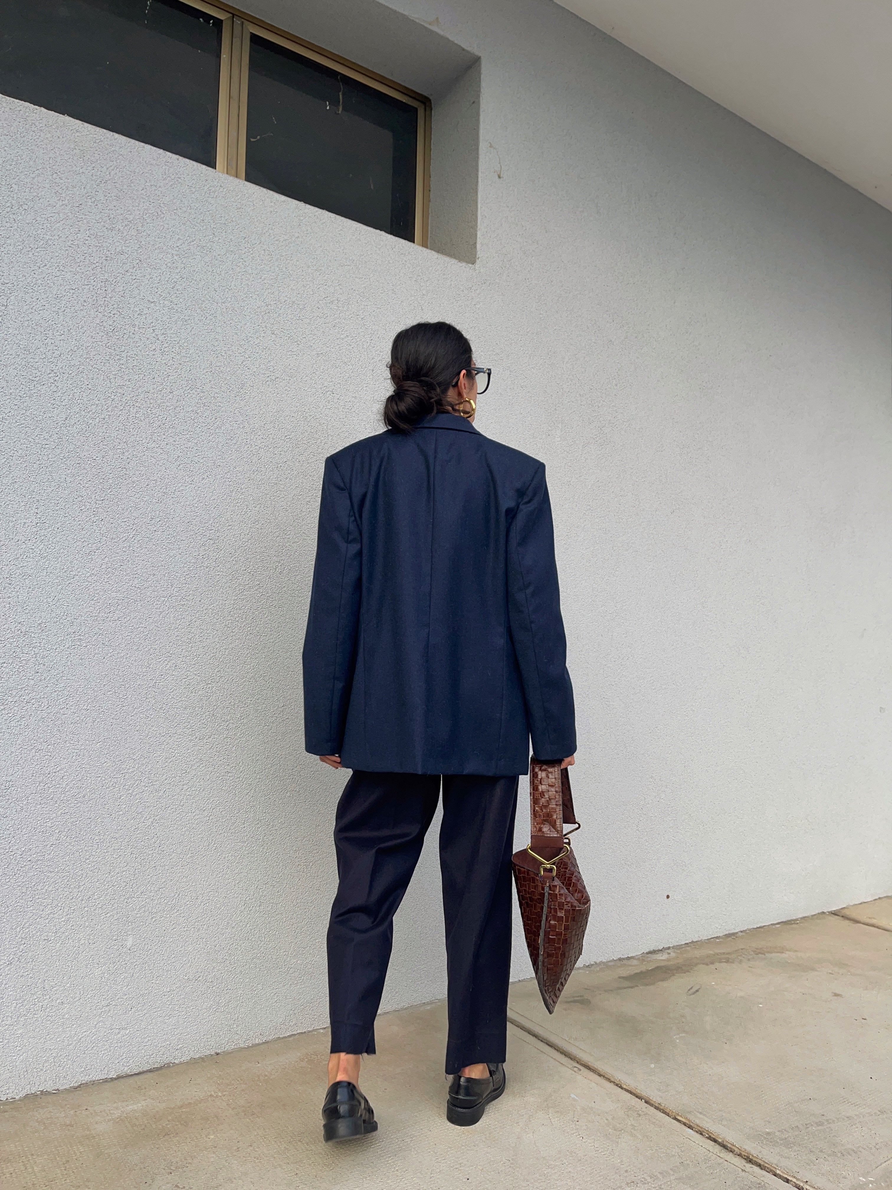 Blue wool blazer