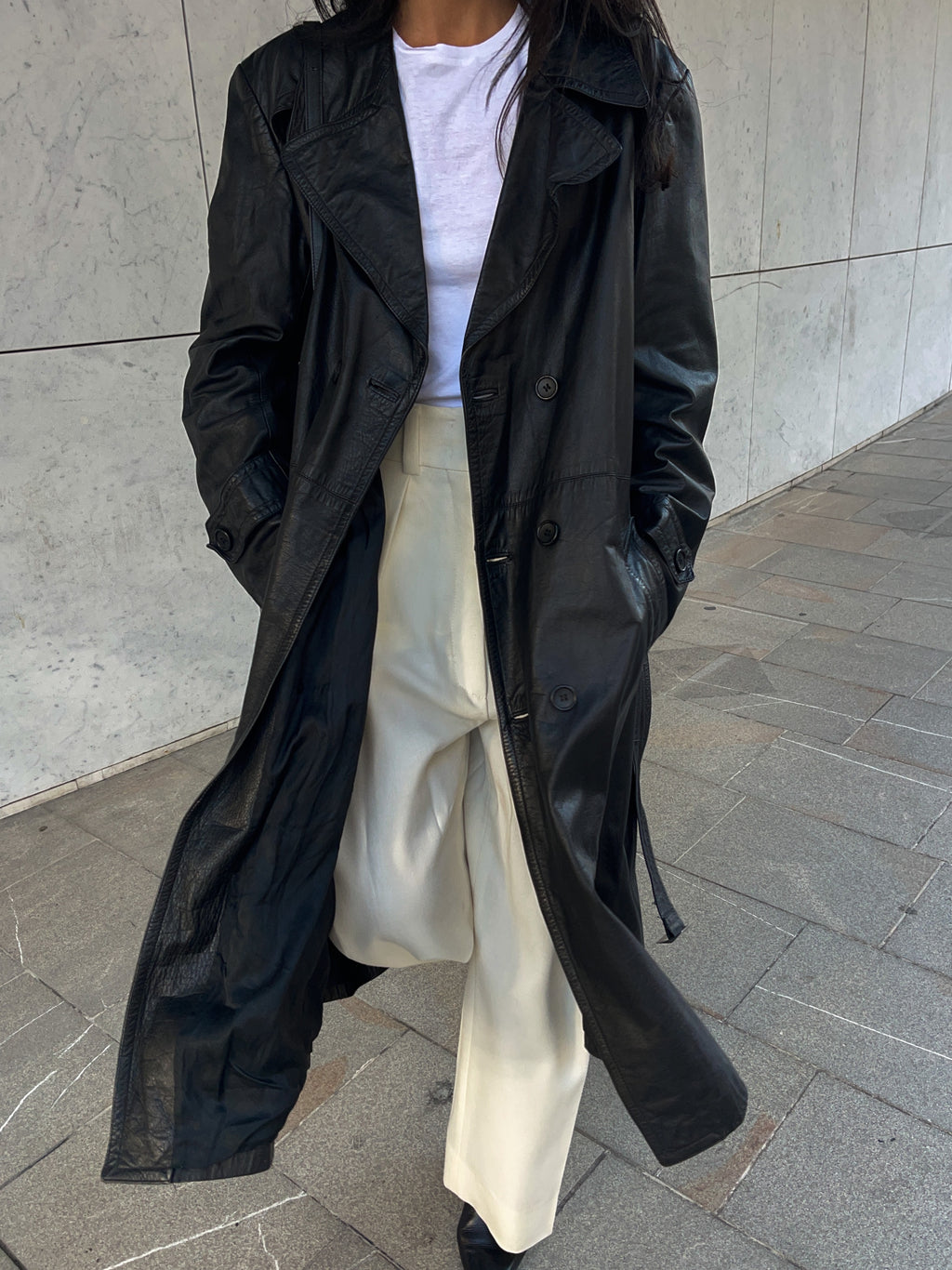 Black Leather trench