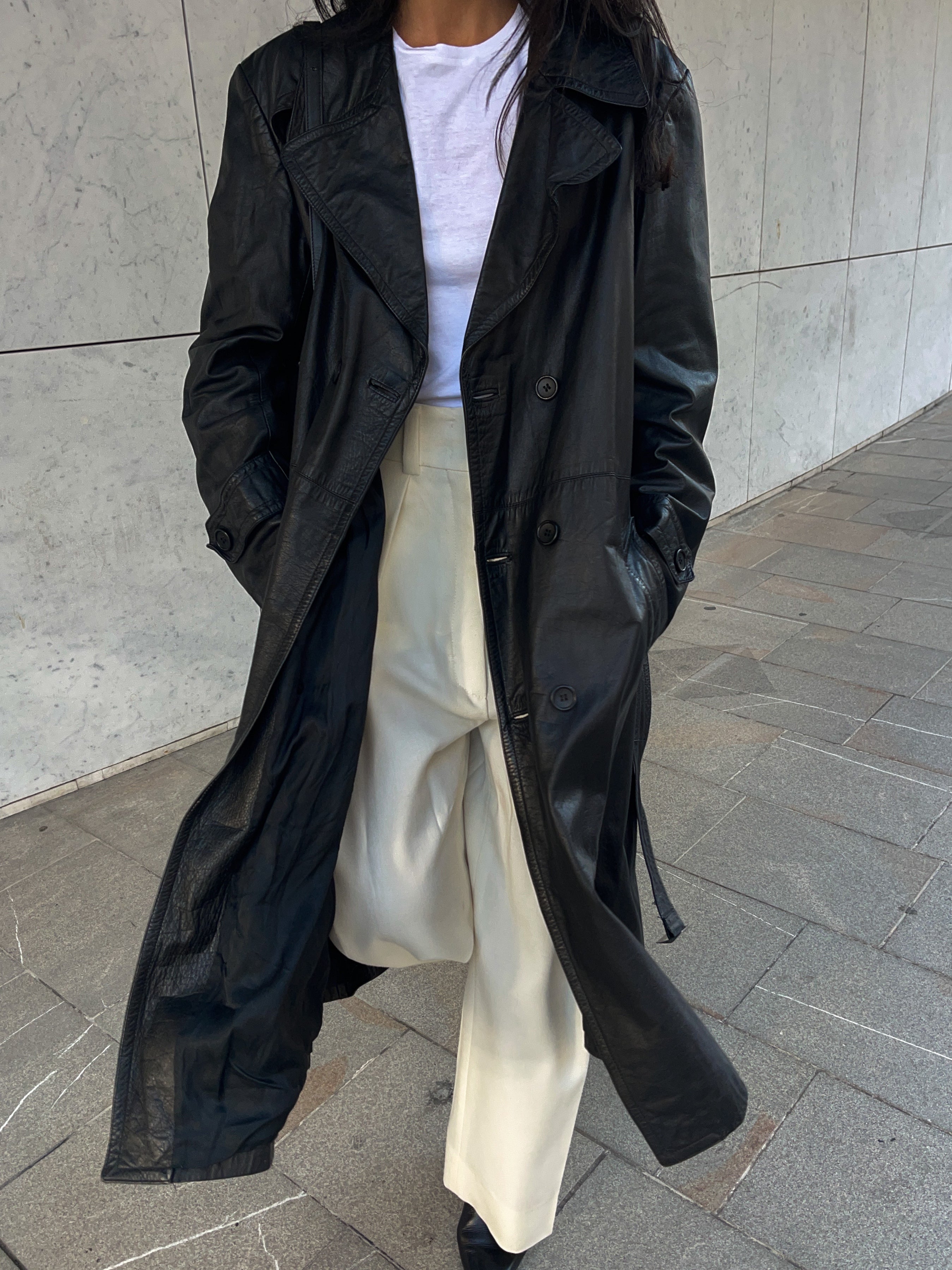 Black Leather trench
