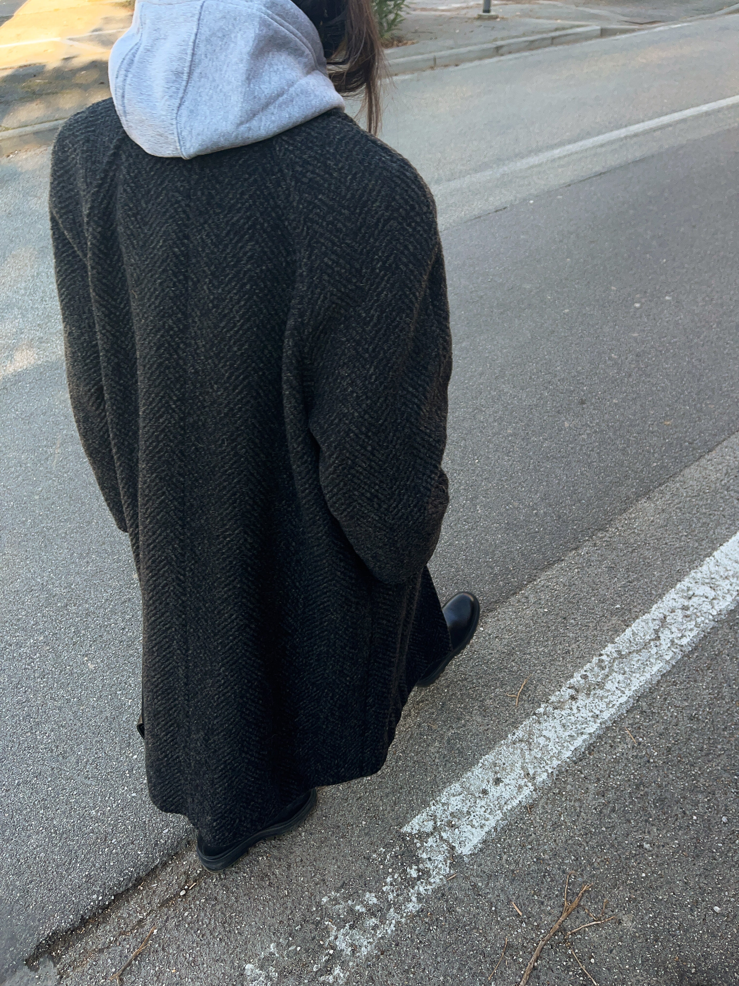 Elena miró herringbone coat