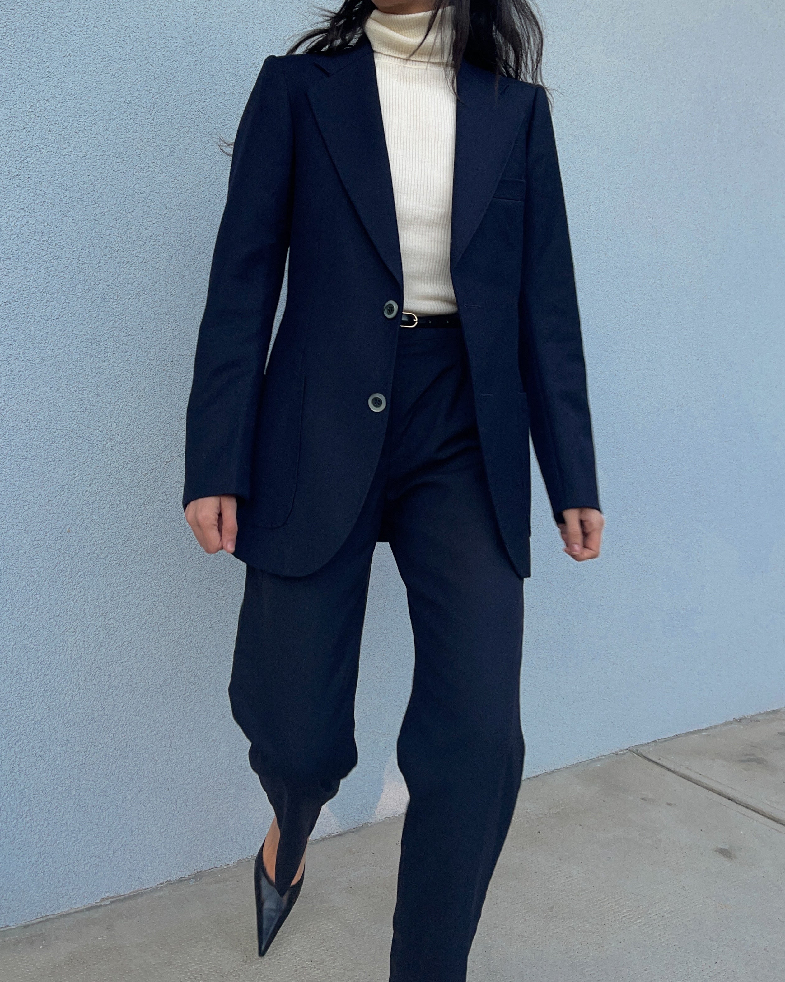 Pantalone blu  100 lana
