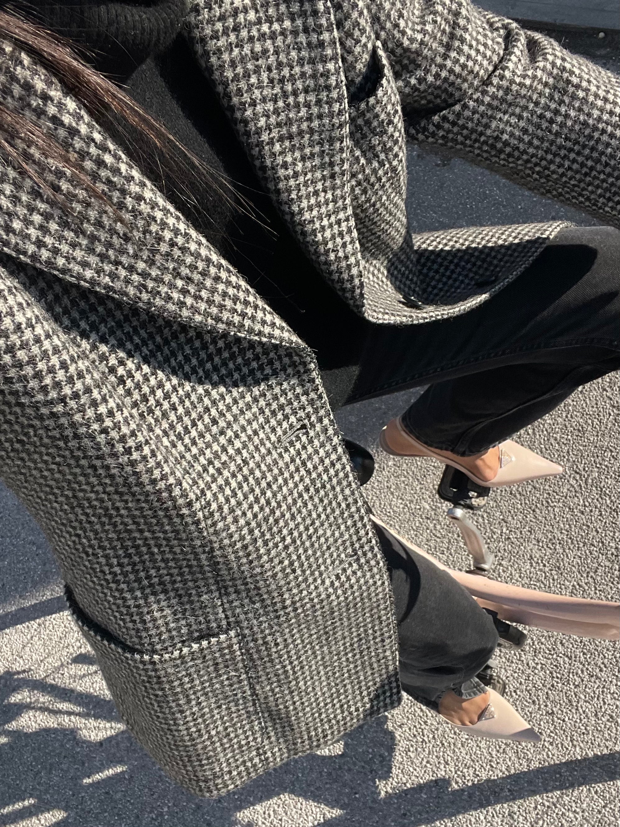 Pied de poule wool blazer