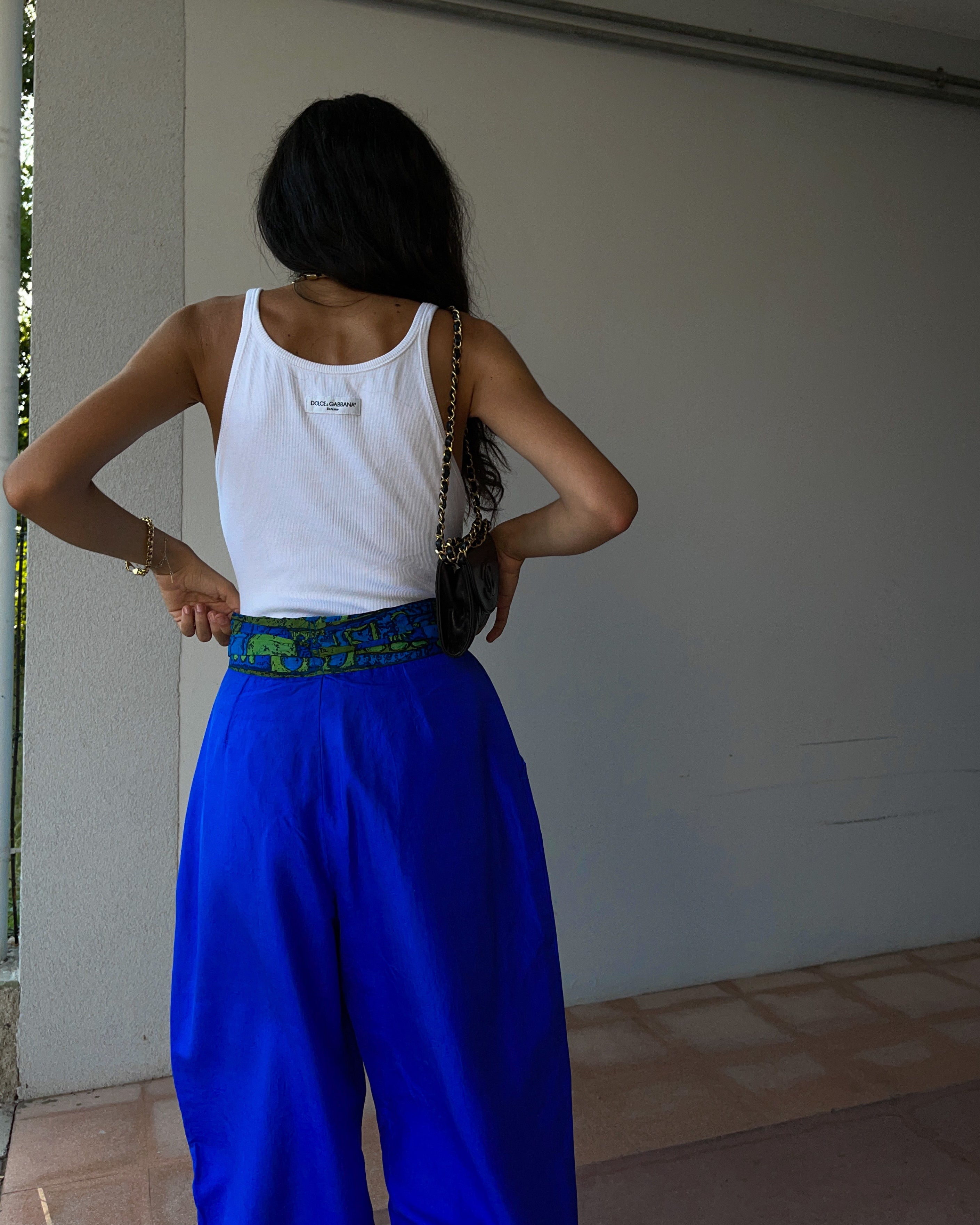 100% silk trousers