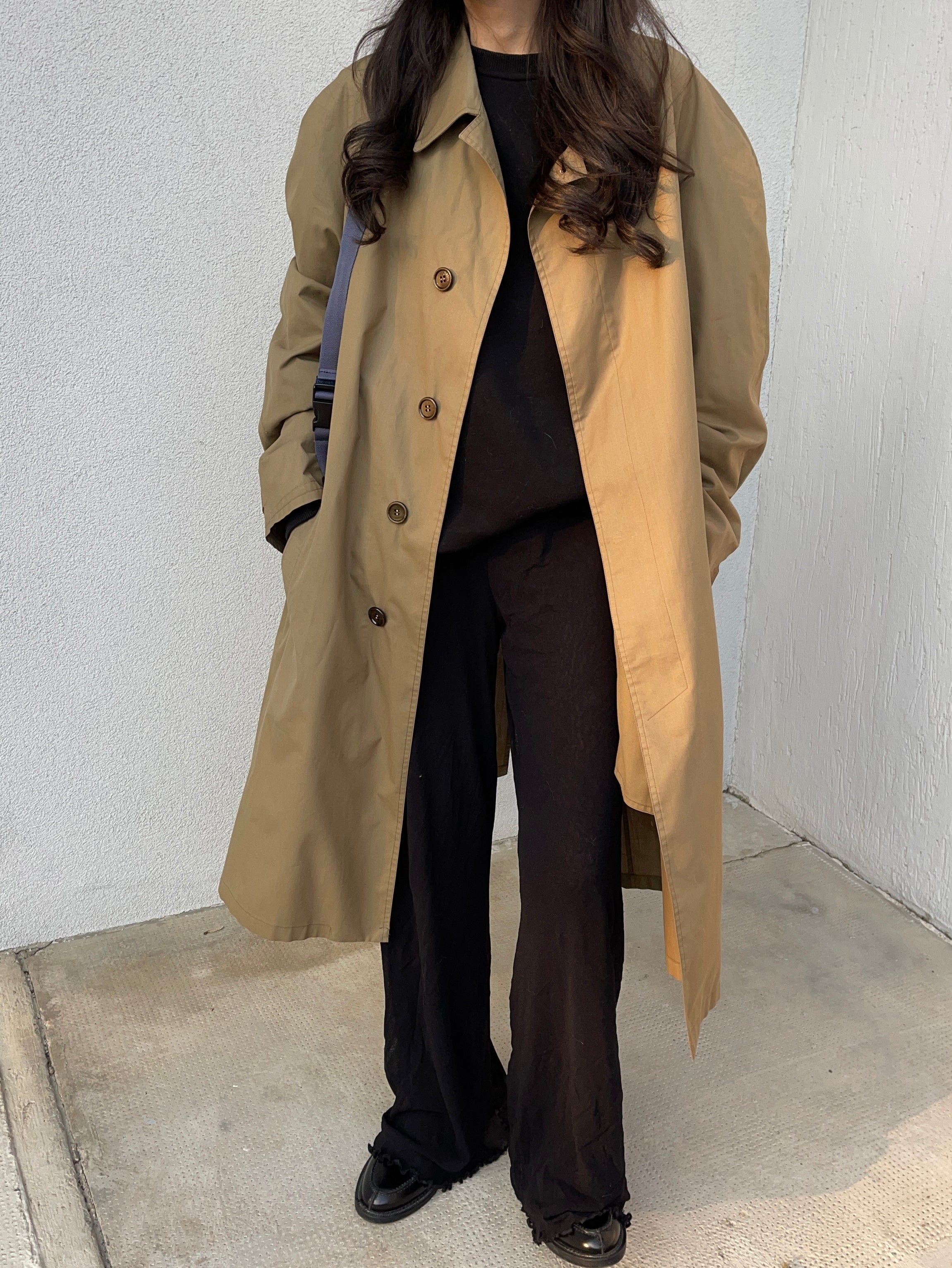 Khaki lightweight trench