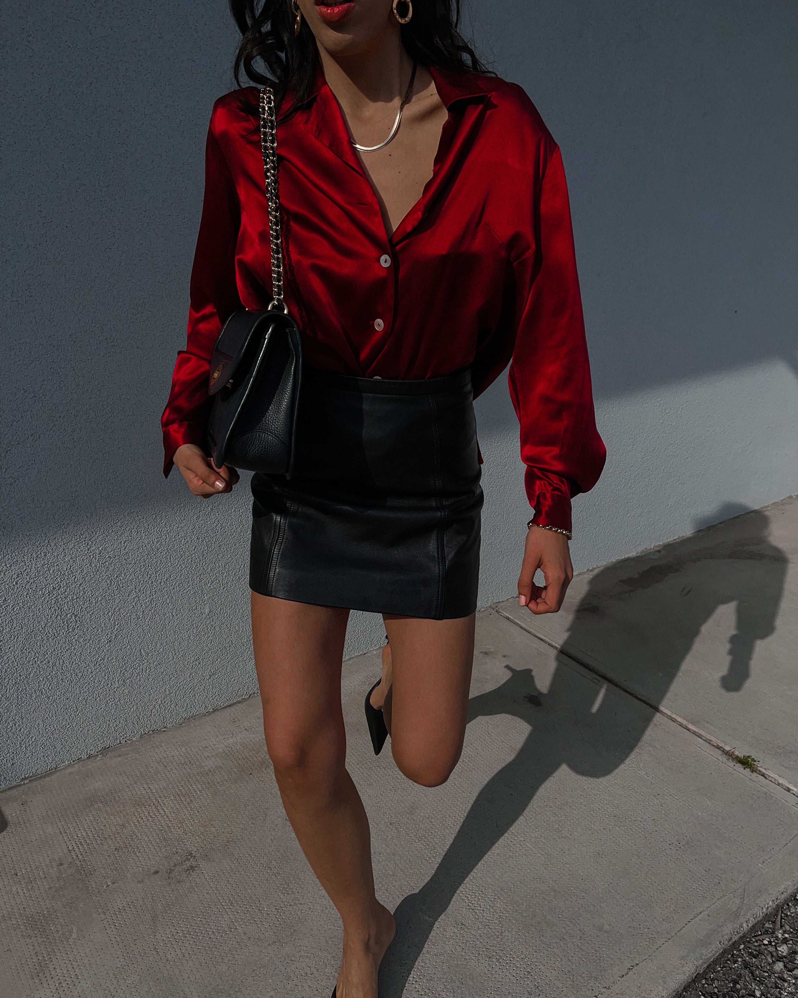 100 liquid silk button down shirt