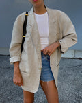 Oversize linen blazer