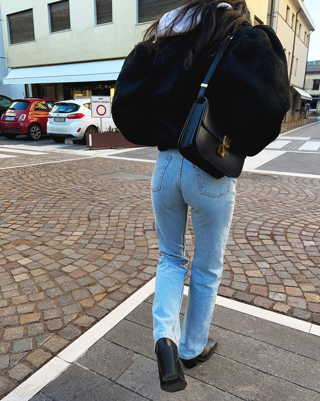 Black shearling jacket