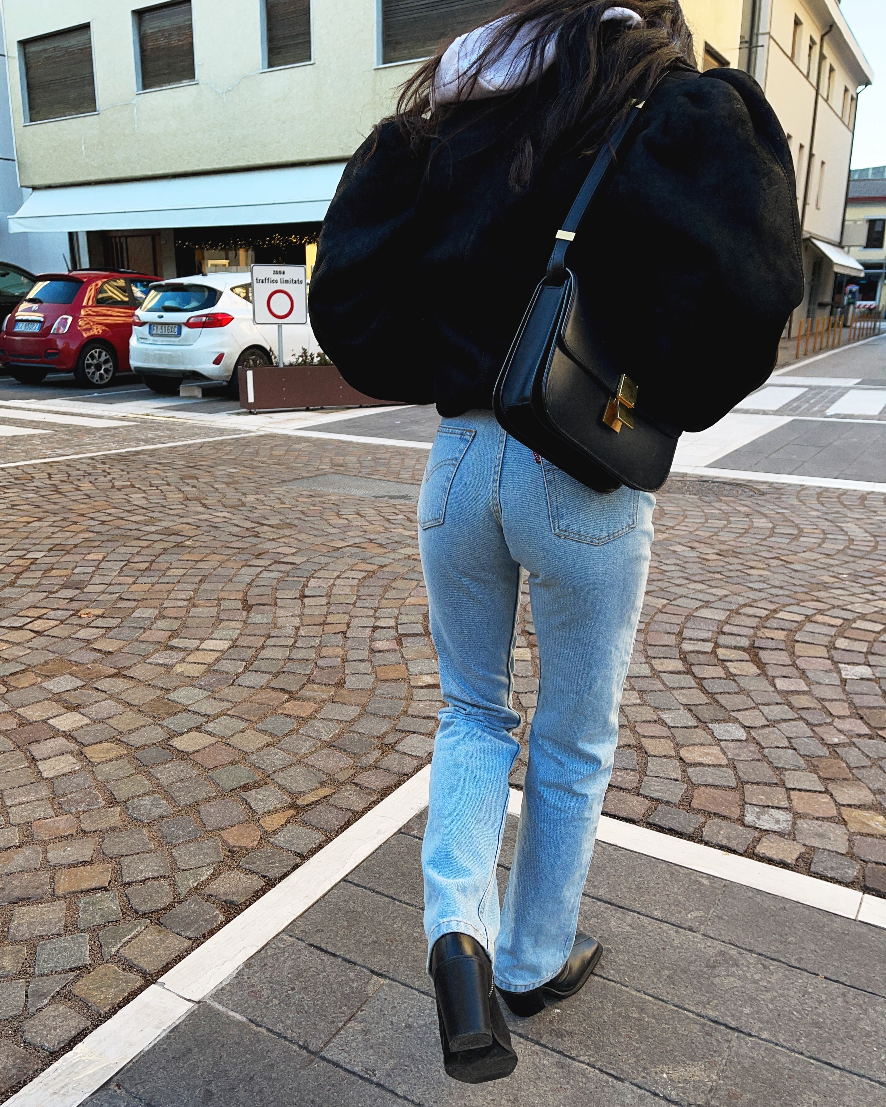 Black shearling jacket
