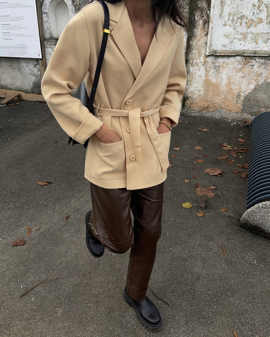 100 leather brown chocolate trousers