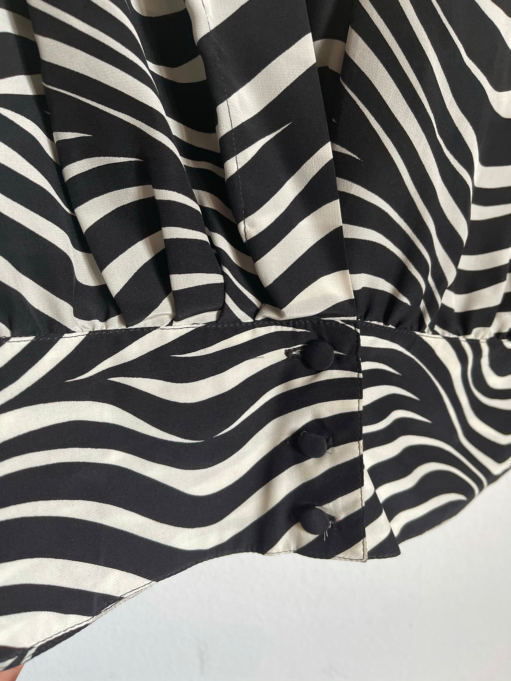 100% silk 'zebra' blouse