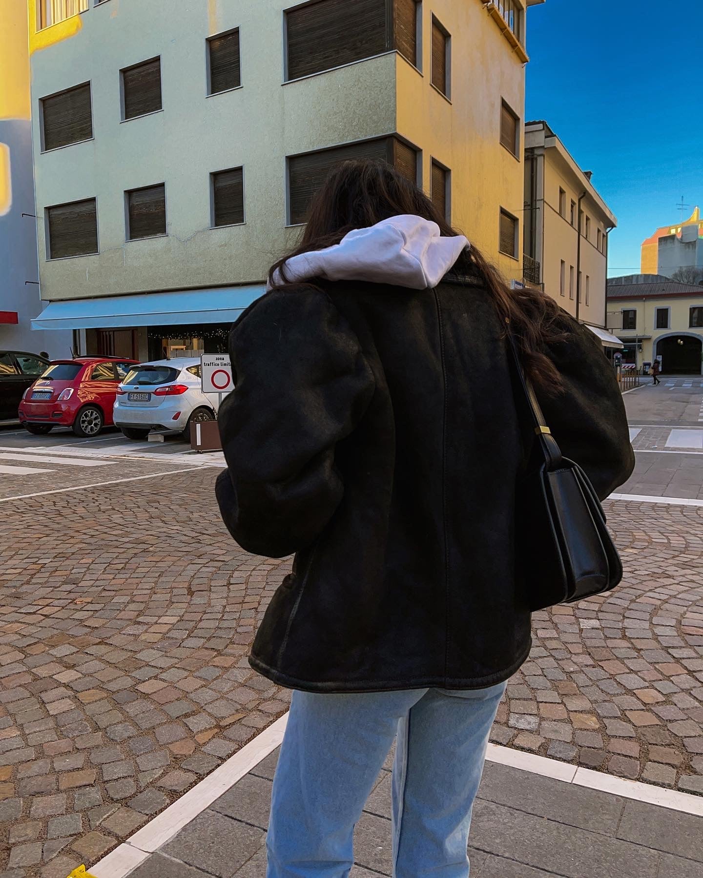 Black shearling jacket