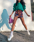 Green mohair cardigan