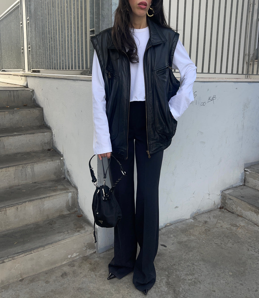100 leather vest