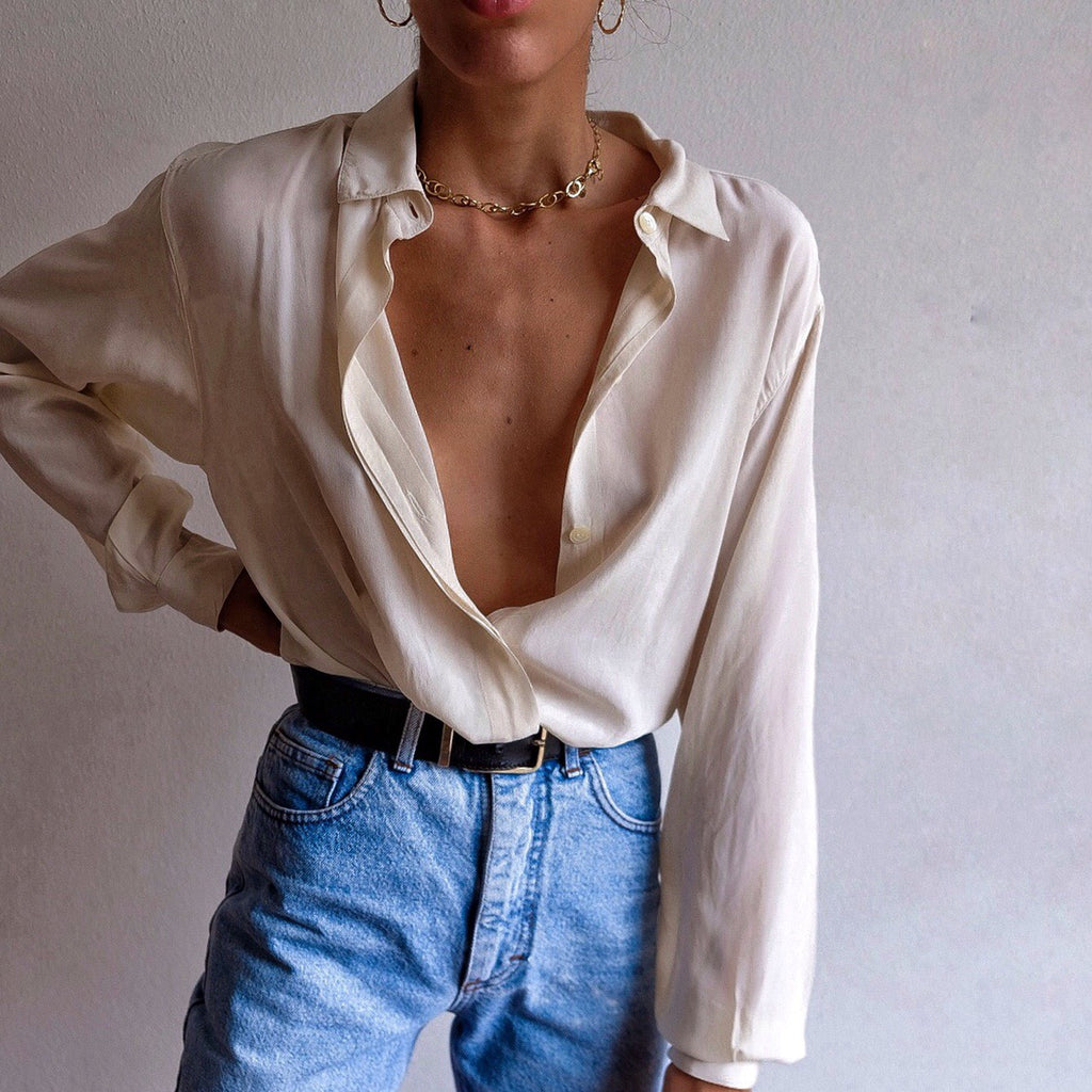 Oversize shirt 100% silk