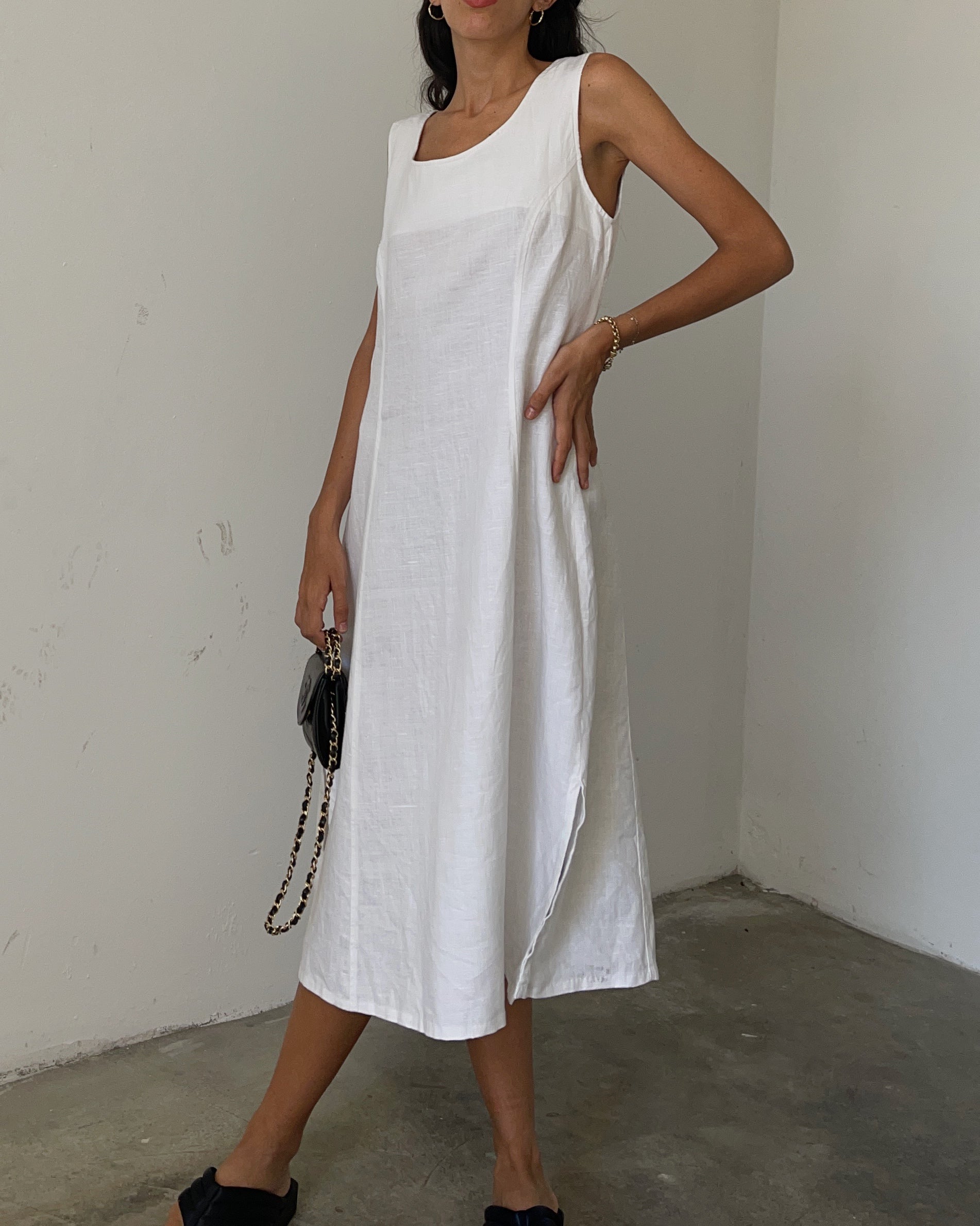 100 linen minimalistic dress