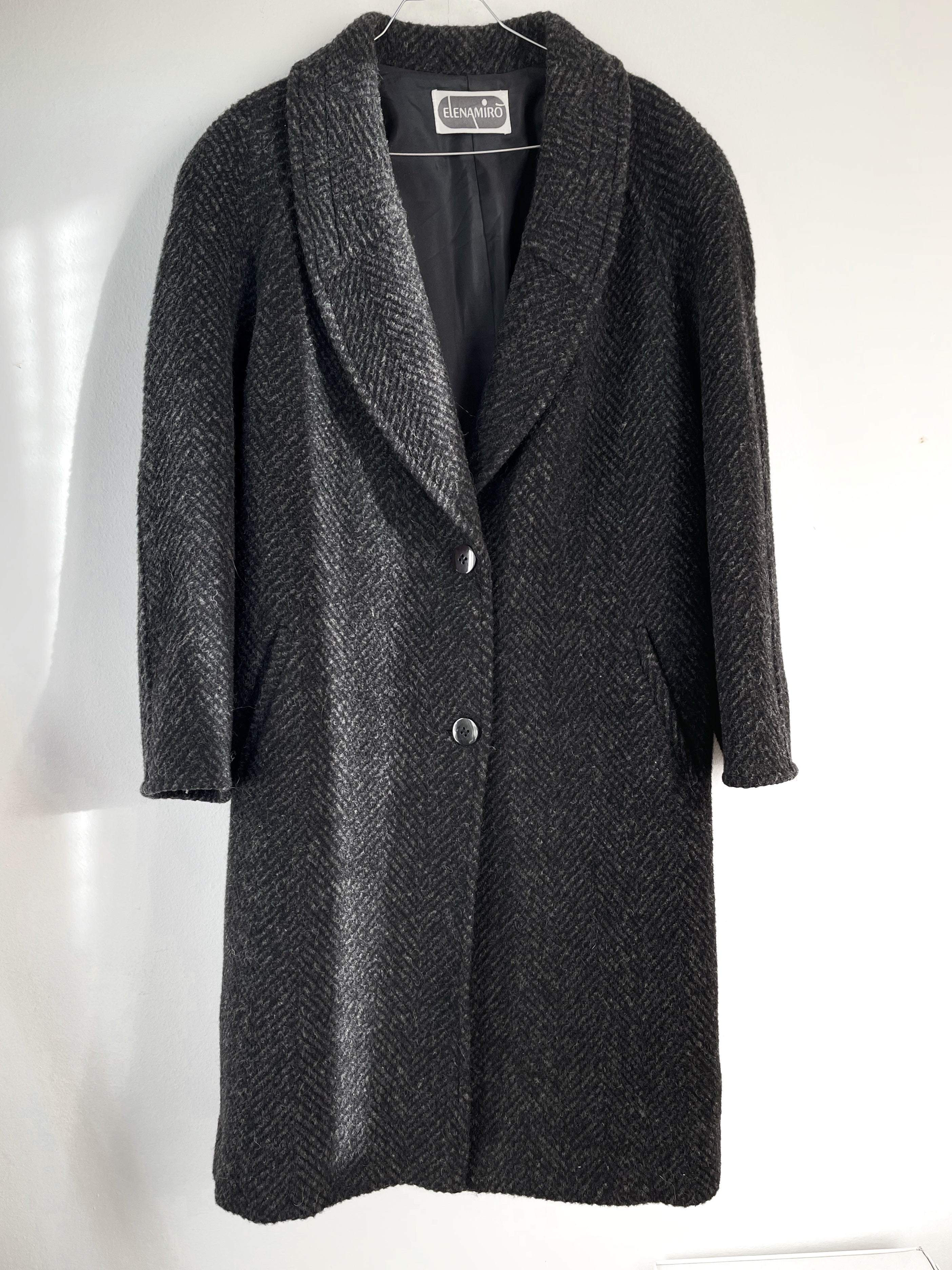 Elena miró herringbone coat