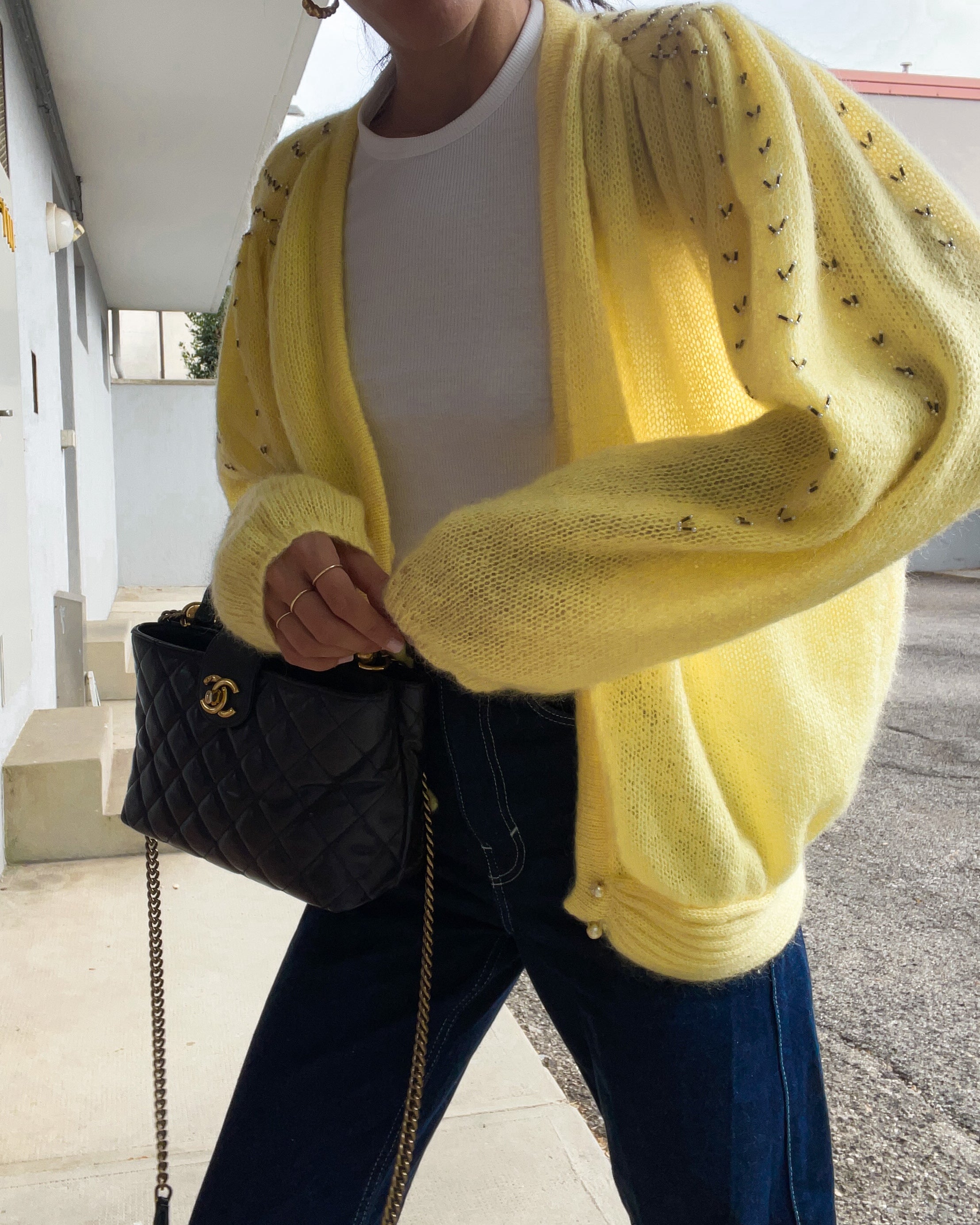 Kid mohair cardigan