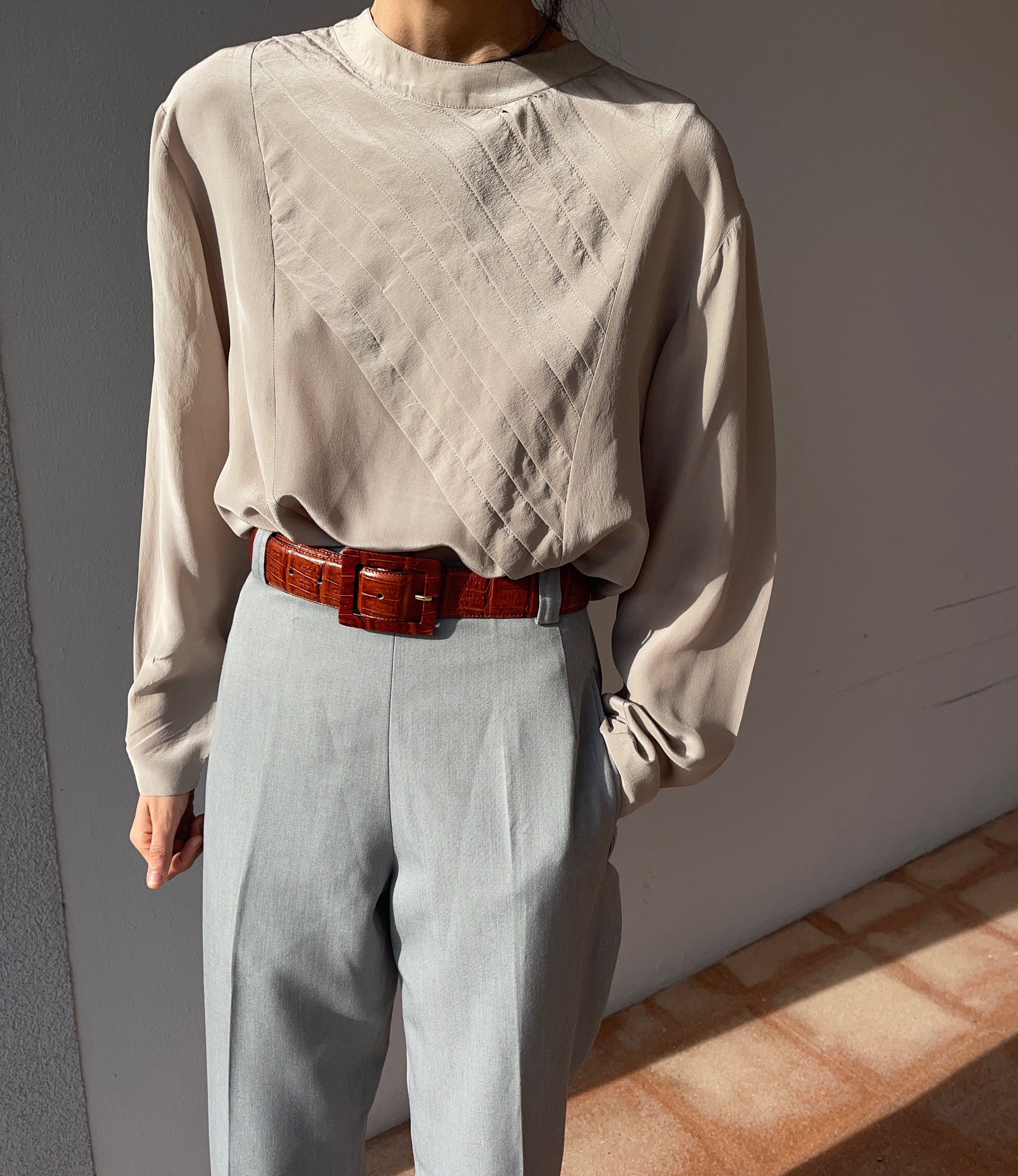 Blusa 100 silk vintage