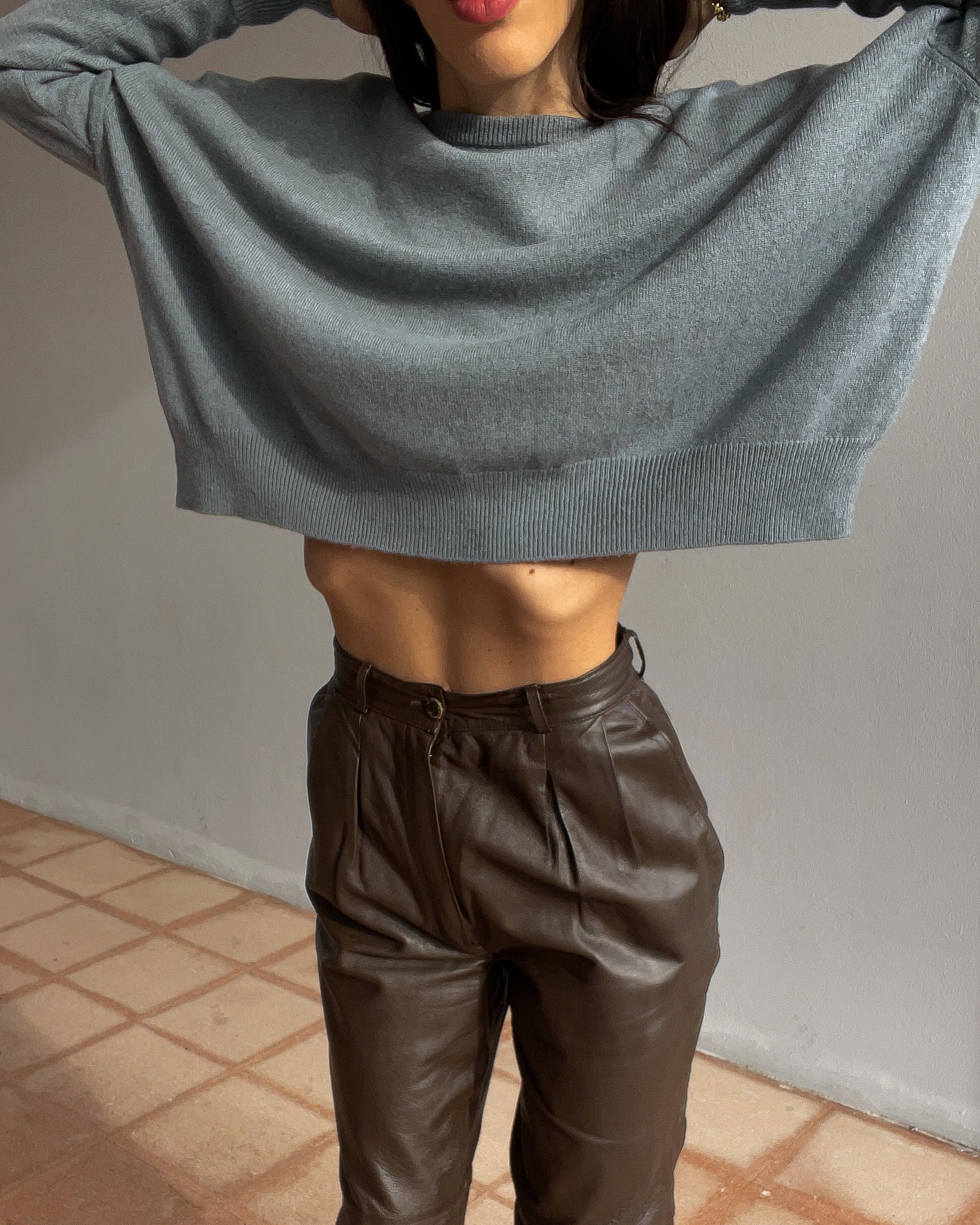 100 cashmere cropped pullover
