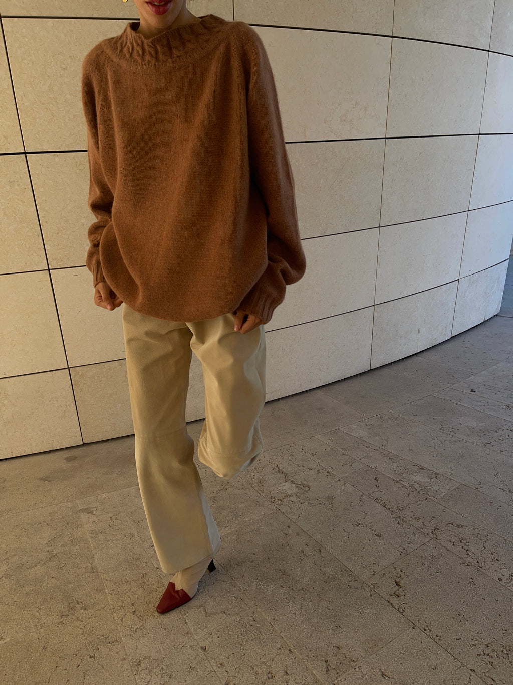 Maxi pull over angora blend