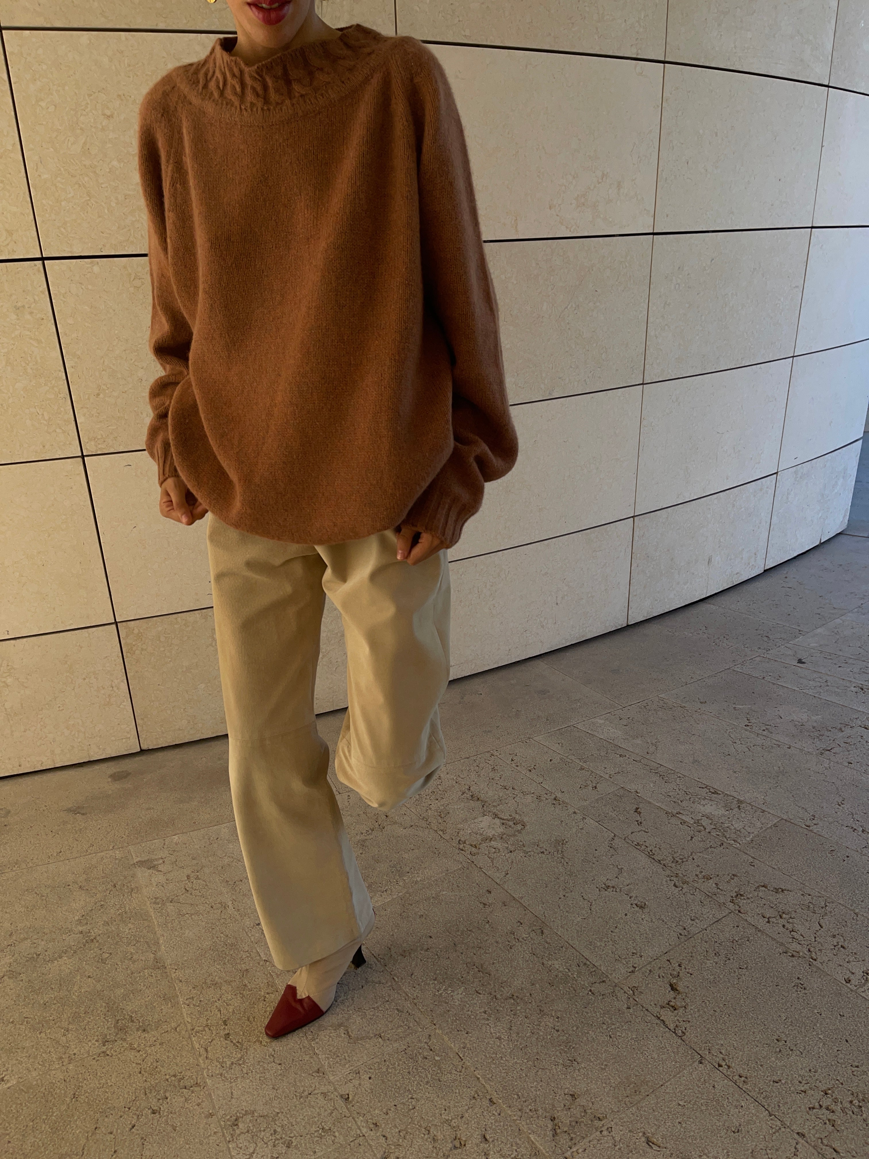 Maxi pull over angora blend