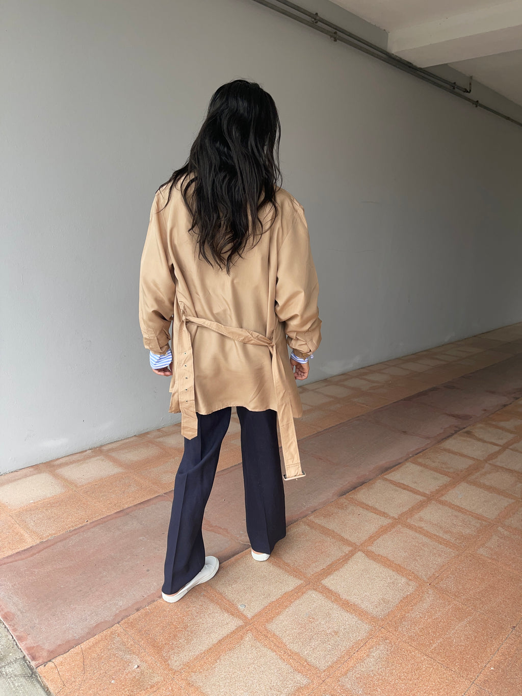 100 silk trench coat