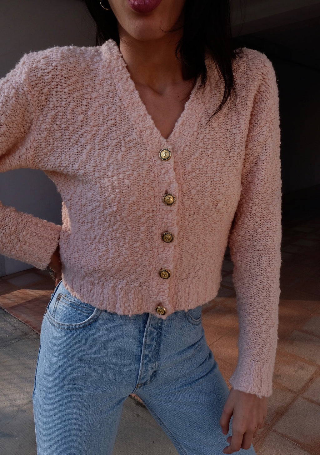 Versace cardigan medusa buttons