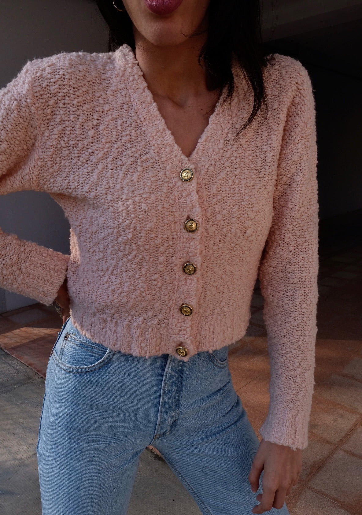Versace cardigan medusa buttons