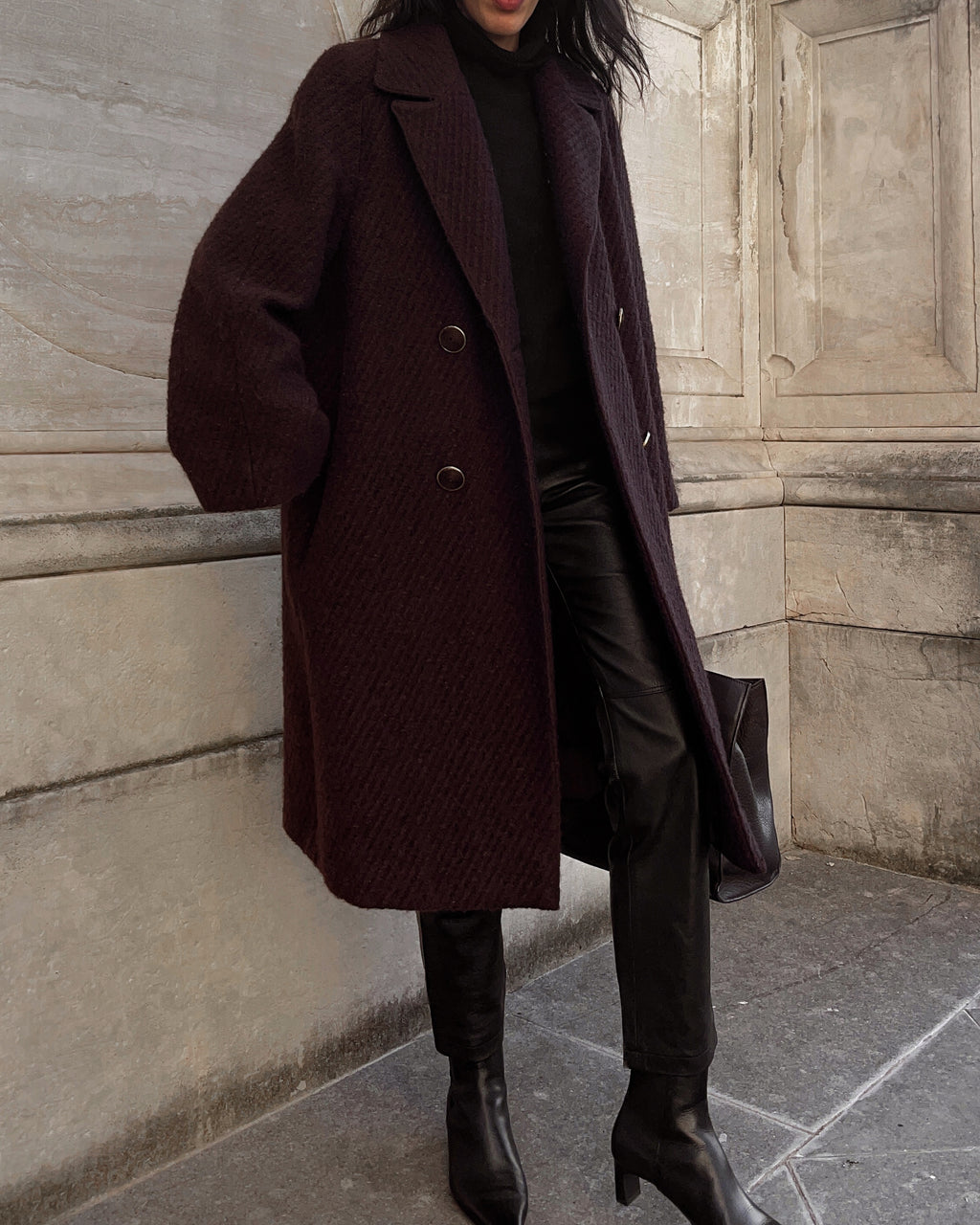 Chocolate wool coat
